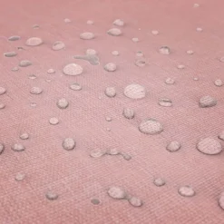 Nappe rectangulaire effet lin imperméable 260 x 170 cm (Rose)