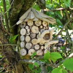 Nichoir demi-rond en bois d'albésia à accorcher