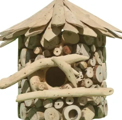 Nichoir demi-rond en bois d'albésia à accorcher