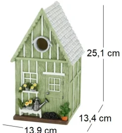 Nichoir à mésange en polyrésine et bois contreplaqué (Abri de jardin)