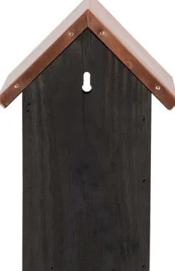 Nichoir à oiseaux en pin et cuivre (Mésange bleue)