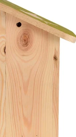 Nichoir pour mésange bleue en pin pochoir