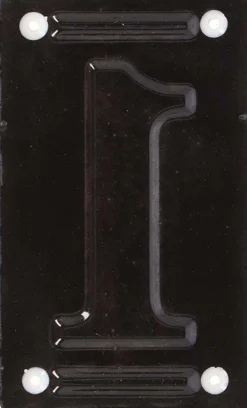 Numéro de maison en fer émaillé (Chiffre 1)