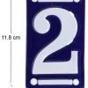 Numéro de maison en fer émaillé (Chiffre 2)
