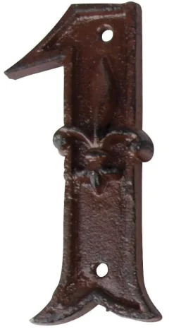 Numéro de maison en fonte (Chiffre 1)