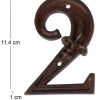 Numéro de maison en fonte (Chiffre 2)