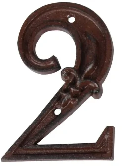 Numéro de maison en fonte (Chiffre 2)