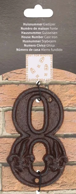 Numéro de maison en fonte (Chiffre 8)