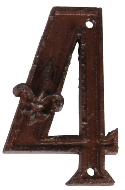 Numéro de maison en fonte (Chiffre 4)