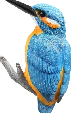 Oiseau martin pêcheur mural en résine 19 x 29 x 5 cm