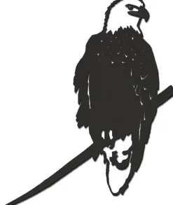 Oiseau sur pique aigle en acier corten