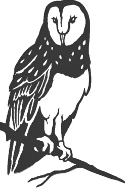 Oiseau sur pique chouette effraie en acier corten
