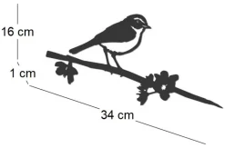Oiseau sur pique pouillot des canaris en acier corten