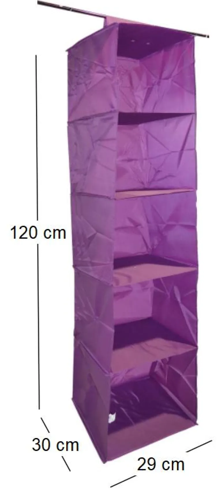 Organisateur de penderie en pvc 5 cases will b (Prune)
