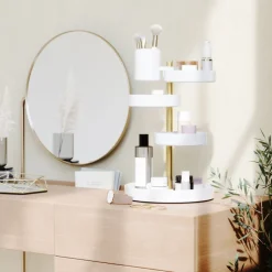 Organisateur de salle de bain 5 plateaux rotatifs Pirouette