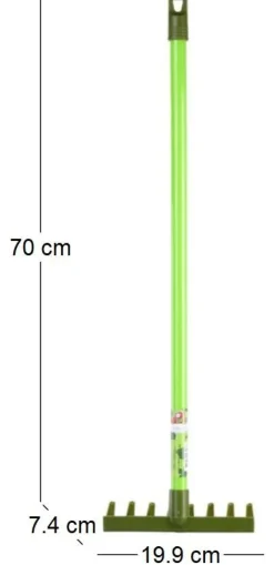 Outil de jardin en plastique pour enfant 70 cm (Râteau classique)