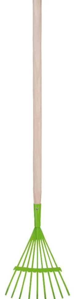 Outil de jardin pour enfant manche en bois (Râteau à feuilles)