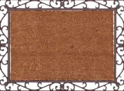 Paillasson antique en coco et fonte