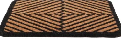 Paillasson carré en fibres de coco et caoutchouc 50 x 50 cm (Abstrait)