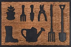 Paillasson coco et caoutchouc 60 x 40 cm (Outils de jardin)