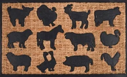 Paillasson coco et caoutchouc Animaux de la ferme