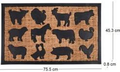 Paillasson coco et caoutchouc Animaux de la ferme