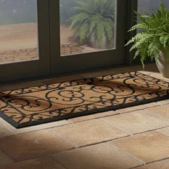 Paillasson en caoutchouc coco Arabesque XL