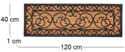 Paillasson en caoutchouc coco Arabesque XL
