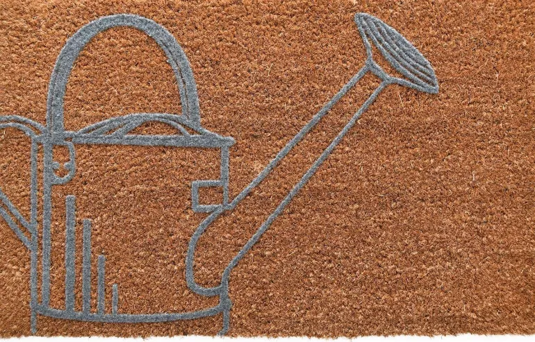Paillasson en coco et PVC 60 x 40 cm (Arrosoir)