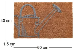 Paillasson en coco et PVC 60 x 40 cm (Arrosoir)