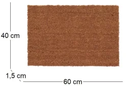 Paillasson en coco et PVC 60 x 40 cm (Uni)