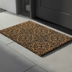 Paillasson en fibres de coco Arabesques 60 x 40 cm modèle aléatoire