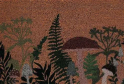 Paillasson en fibres de coco Champignon 60 x 40 cm