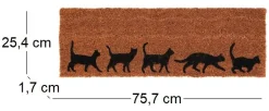Paillasson en fibres de coco Evolution 75 x 25 cm (Chats)