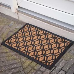 Paillasson en fibres de coco et caoutchouc 60 x 40 cm (Losanges)