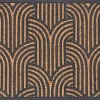 Paillasson en fibres de coco et caoutchouc avec motifs 75 x 45 cm (Art déco)