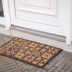 Paillasson en fibres de coco et caoutchouc avec motifs 75 x 45 cm (Mosaique)