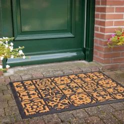 Paillasson en fibres de coco et caoutchouc avec motifs 75 x 45 cm (Mosaique)
