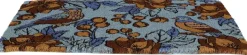 Paillasson en fibres de coco Flowers and bird (Bleu)