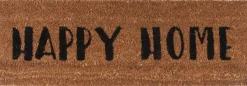 Paillasson en fibres de coco Happy (Noir)