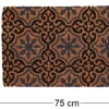Paillasson en fibres de coco à motifs 75 x 45 cm (Rosettes)