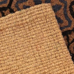 Paillasson en fibres de coco à motifs 75 x 45 cm (Rosettes)