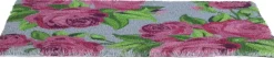 Paillasson en fibres de coco Roses (Fond bleu)