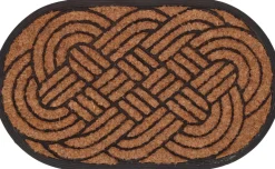 Paillasson en fibres de coco tissé et caoutchouc