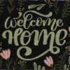 Paillasson en fibres de coco Welcome home
