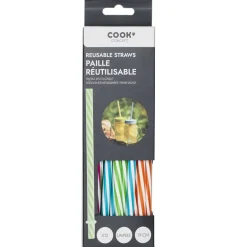 Paille réutilisable pour gobelets (Lot de 12)