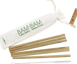 6 pailles réutilisables en bambou Bam Bam