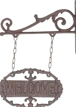 Pancarte murale en fonte Bienvenue