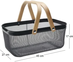 Panier en métal gris anthracite Grosser (16 litres)