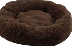 Panier rond en bouclette 50 cm (Marron foncé)